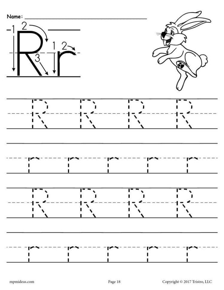 Free Printable Letter Tracing Worksheet Supplyme Preschool