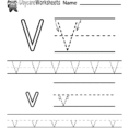 Free Printable Letter V Alphabet Learning Worksheet For