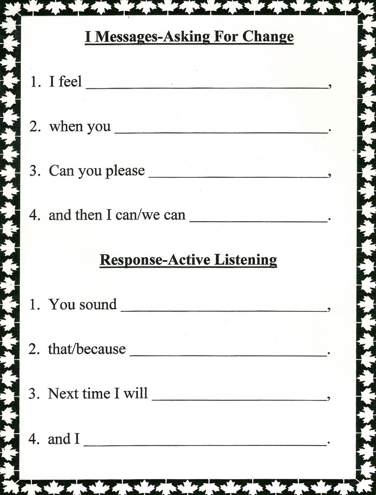 Relationship Improvement Printable Couples Therapy Worksheets