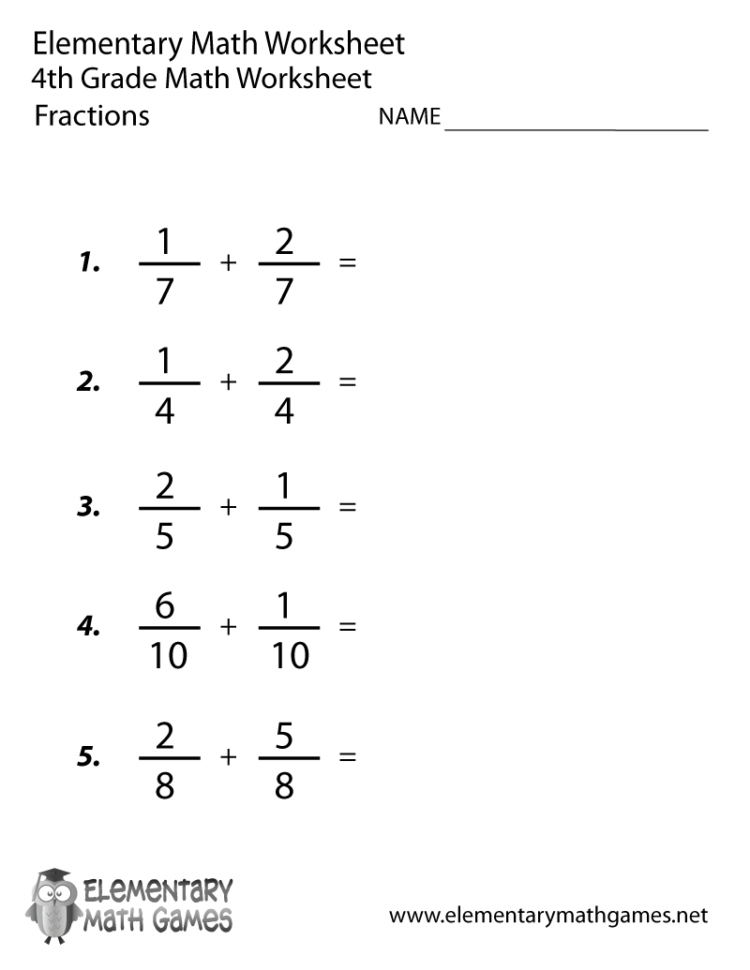 Free Printable Math Worksheets For 4Th Grade To You  Math
