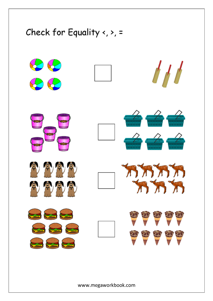 Free Printable More Or Less Worksheets  Greater Than Less