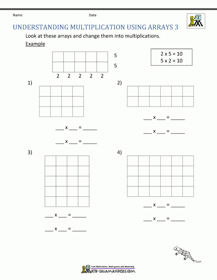 Free Printable Multiplication Worksheets 2Nd Grade