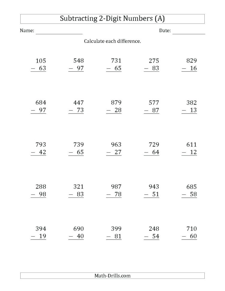 Free Printable Multiplication Worksheets For 4Th Grade Grade
