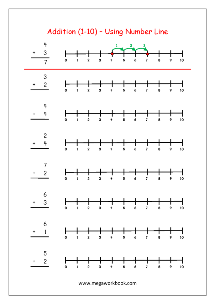 Free Printable Number Addition Worksheets 110 For