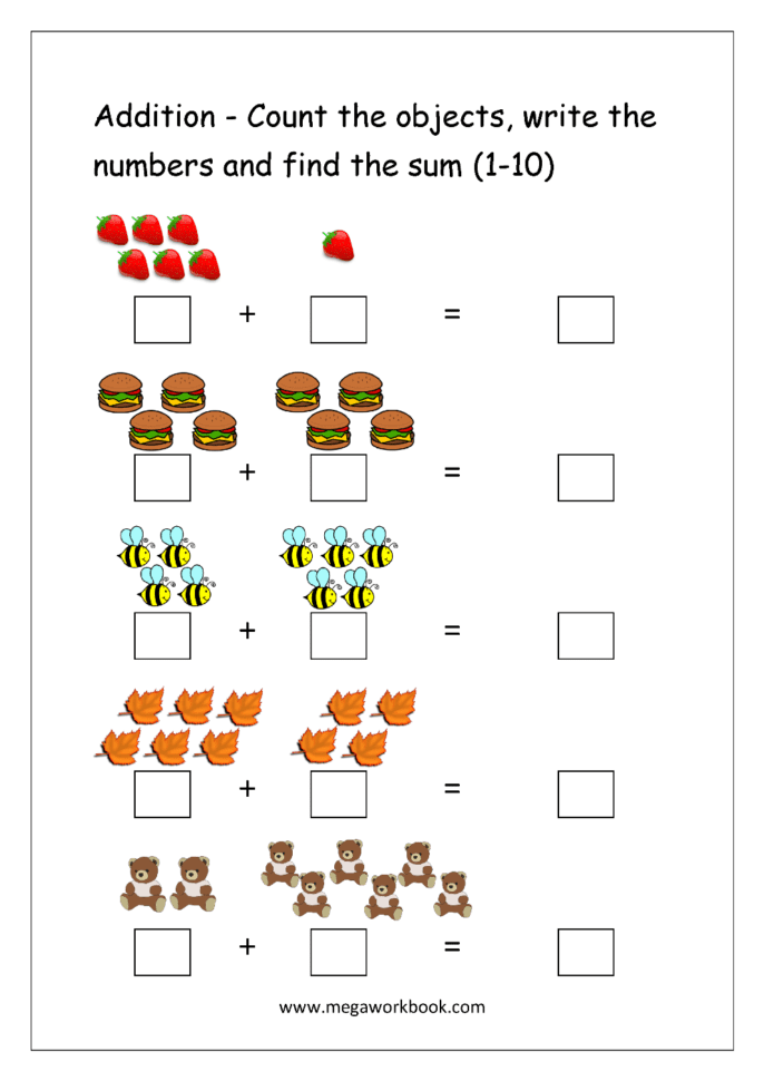 Free Printable Number Addition Worksheets 110 For
