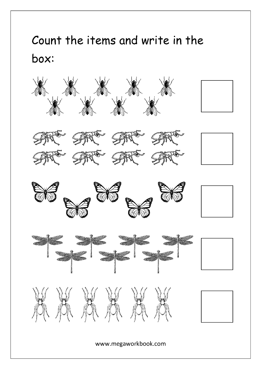 Free Printable Number Counting Worksheets  Count And Match