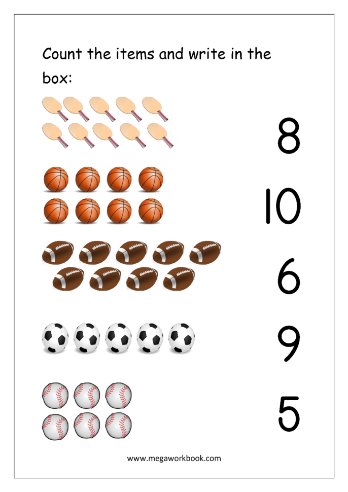 Free Printable Number Matching Worksheets For Kindergarten