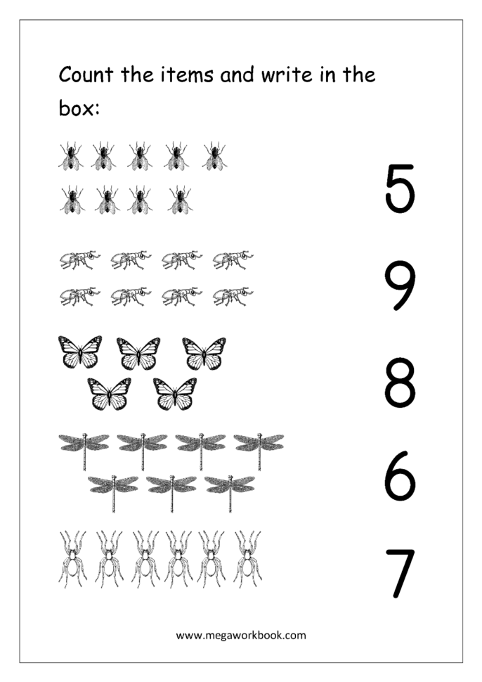 Free Printable Number Matching Worksheets For Kindergarten