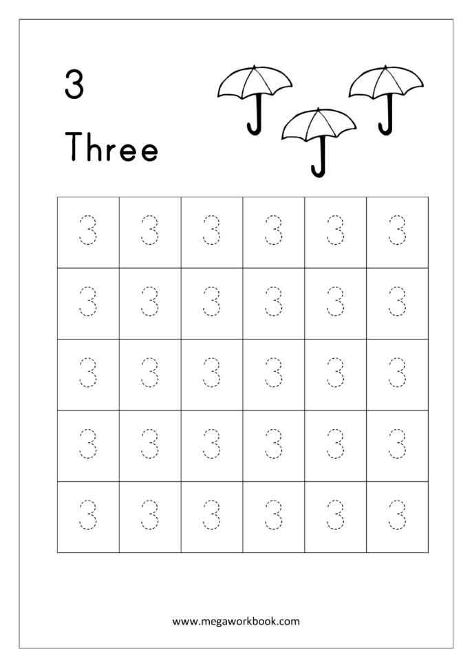 Number Handwriting Worksheets — db-excel.com