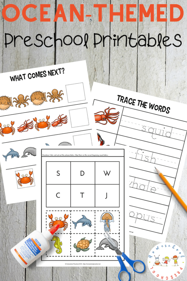 Free Printable Ocean Worksheets For Preschool