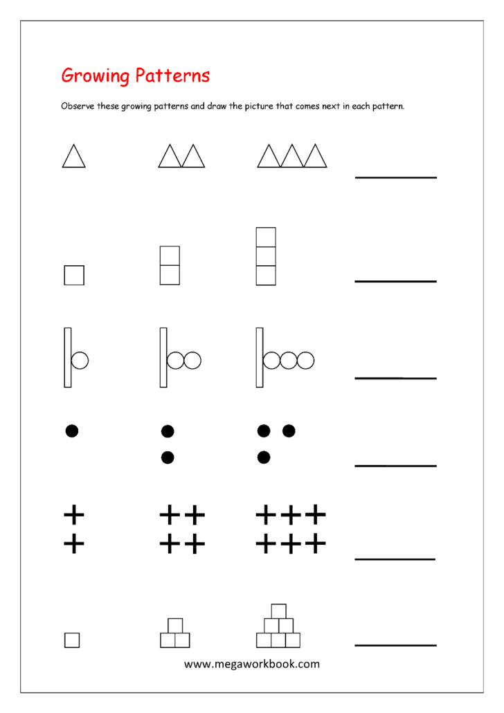 Free Printable Pattern Recognition Worksheets Color — db-excel.com