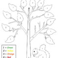 Free Printable Preschool Fall Themed Color Number Worksheet