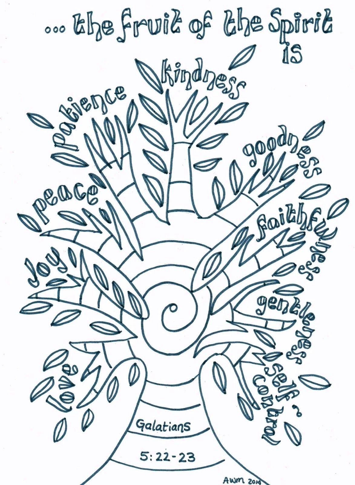 Free Printable Preschool Fruit Of The Spirit Coloring Pages