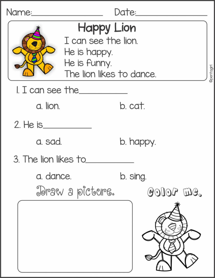 Free Printable Reading Comprehension Worksheets For
