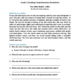 Free Printable Second Grade Reading Comprehension Worksheets