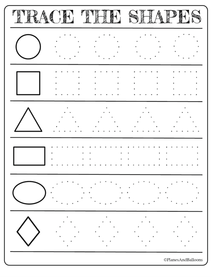 Free Printable Shapes Worksheets For Toddlers And Preschoolers