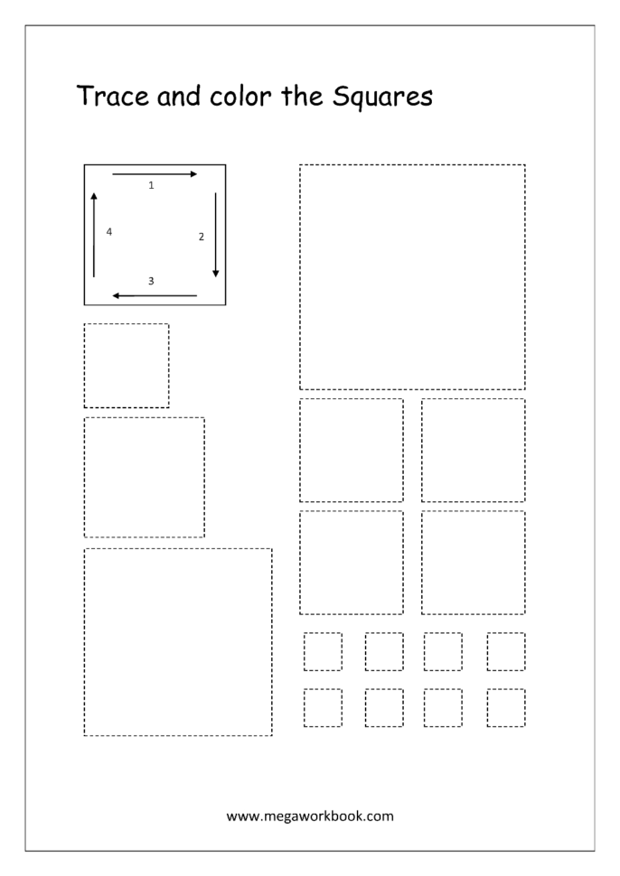 Free Printable Shapes Worksheets  Tracing Simple Shapes