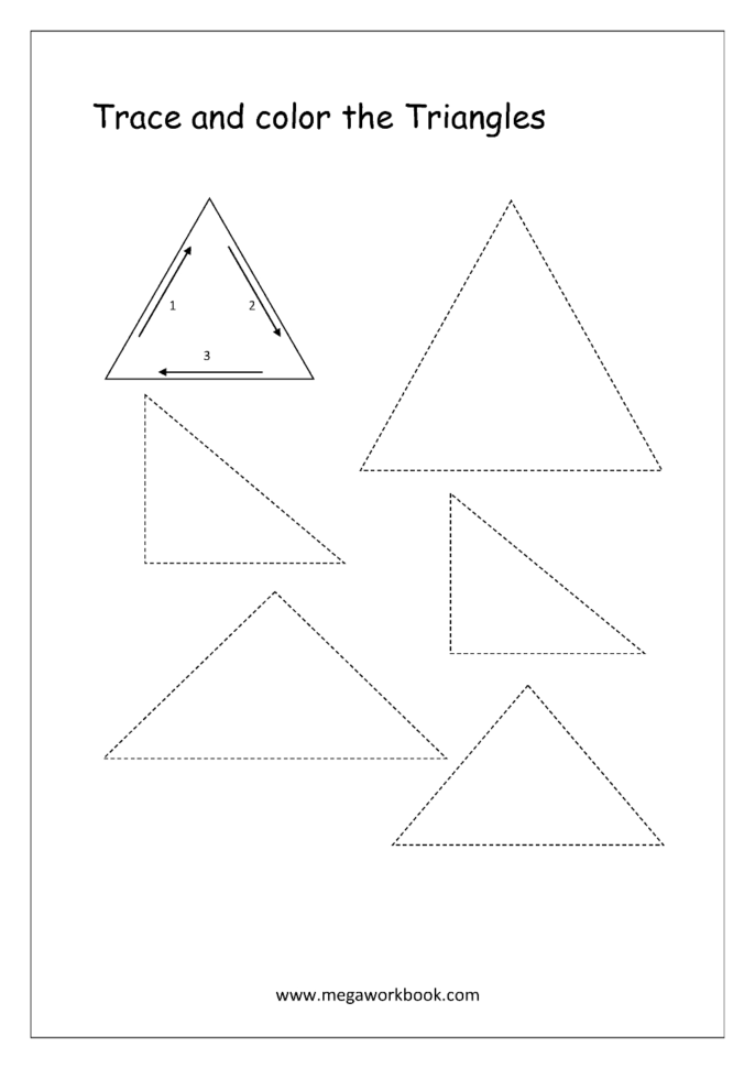 Free Printable Shapes Worksheets  Tracing Simple Shapes
