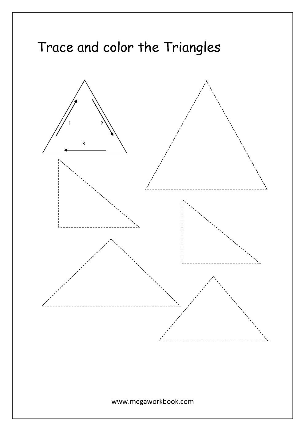 Free Printable Shapes Worksheets  Tracing Simple Shapes
