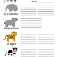 Free Printable Spanish Learning Worksheet For Kindergarten