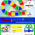 Free Printable Spanish Numbers  Colors Game  Pk1Homeschoolfun