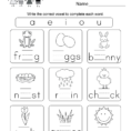 Free Printable Spring Phonics Worksheet For Kindergarten