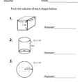 Free Printable Volume Worksheet For Eighth Grade