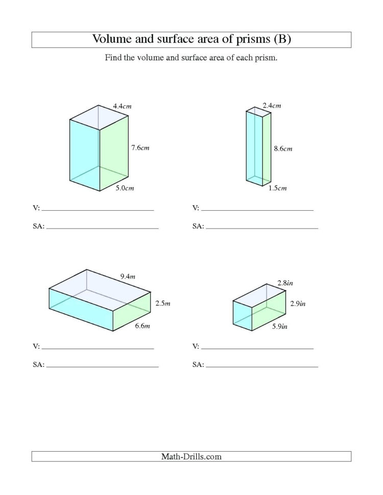 Free Printable Volume Worksheets – Superpageco — db-excel.com