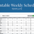 Free Printable Weekly Work Schedule  For Employee