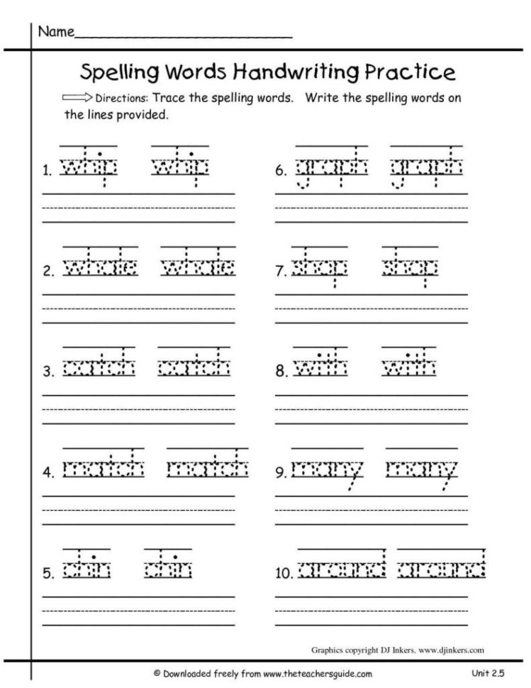Free Printable Writing Worksheets For 3Rd Grade And 100