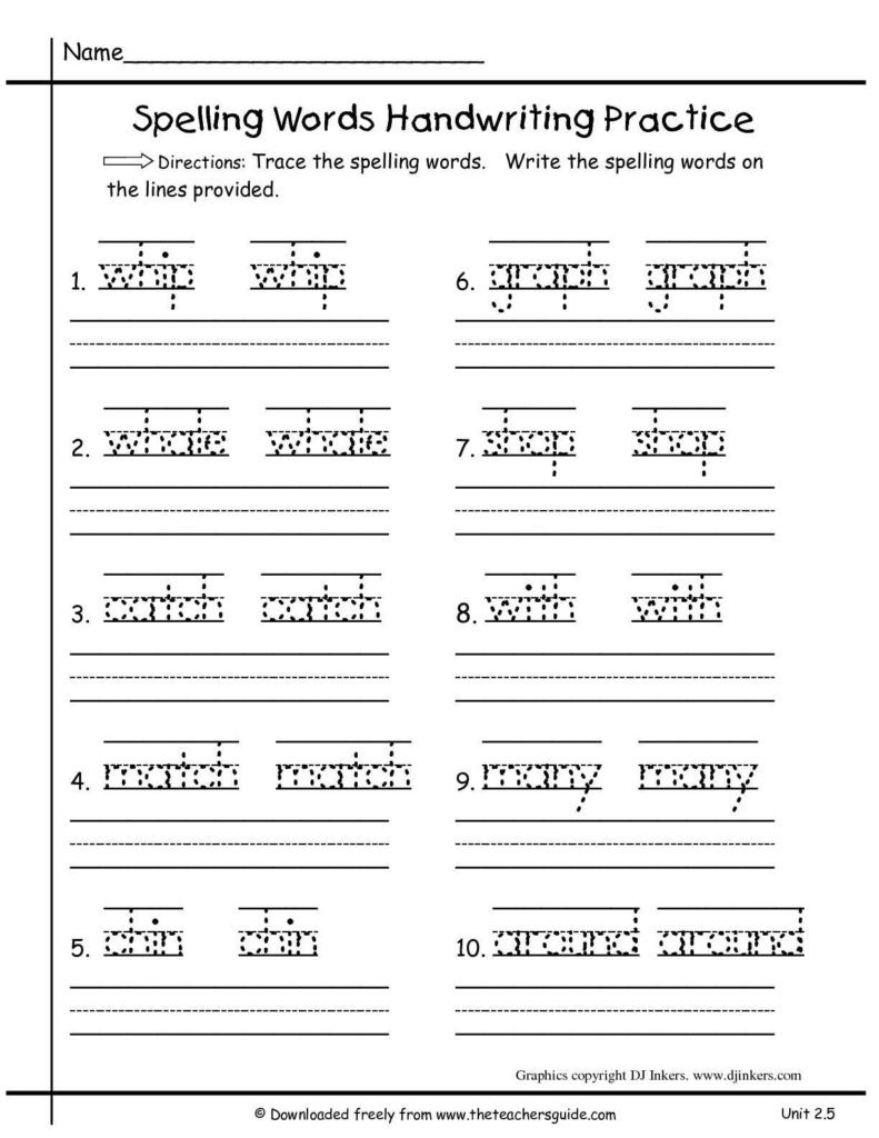 Free Printable Writing Worksheets For 3Rd Grade And 100
