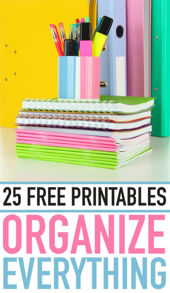 Free Printables Get Organized  Written Reality
