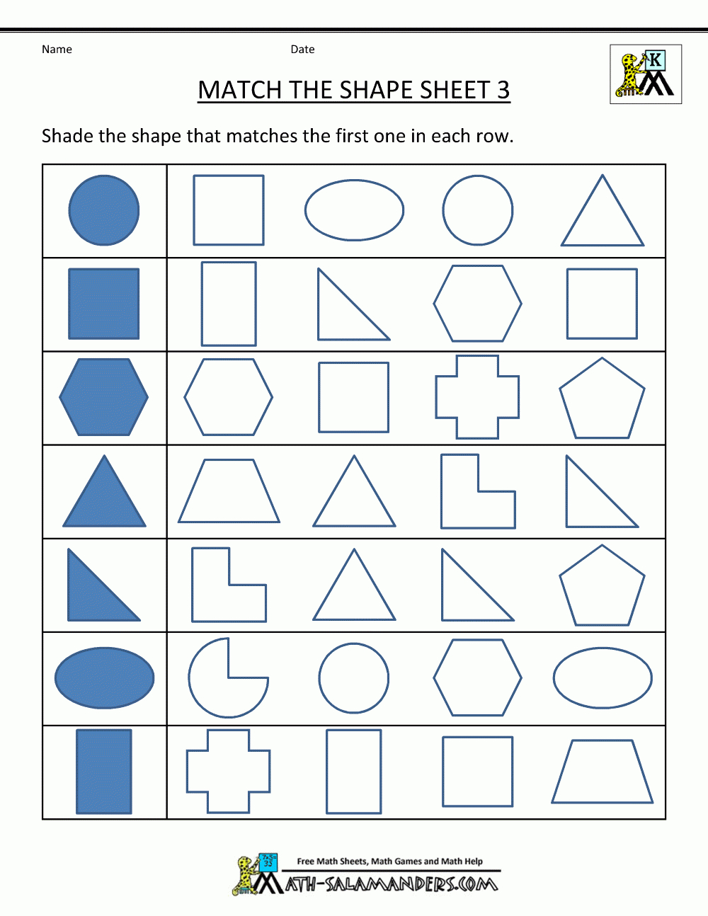 Shapes Worksheets For Kindergarten — db-excel.com