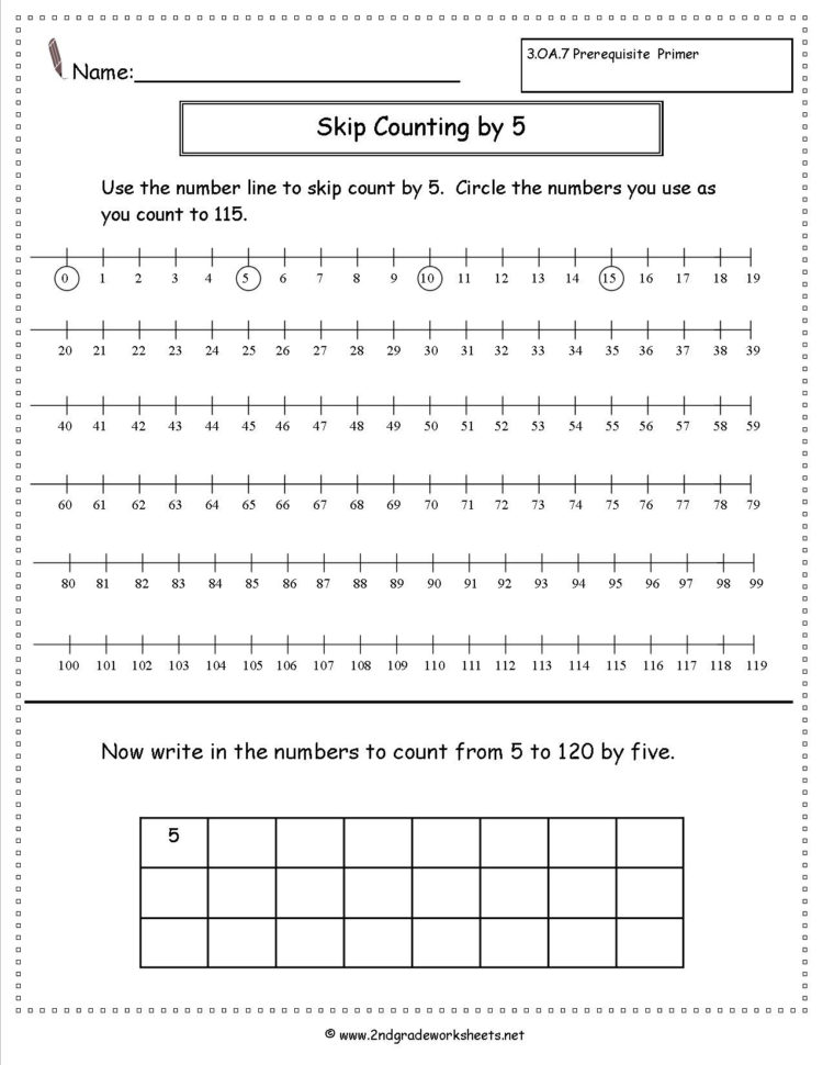 Free Skip Counting Worksheets