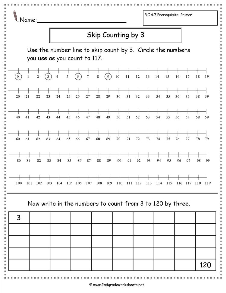 Free Skip Counting Worksheets
