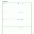 Free Worksheets For Linear Equations Grades 69 Pre