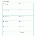 Free Worksheets For Linear Equations Grades 69 Pre