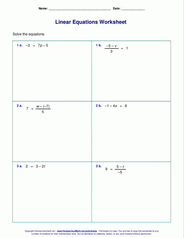 Solving Two Step Inequalities Worksheet Answers