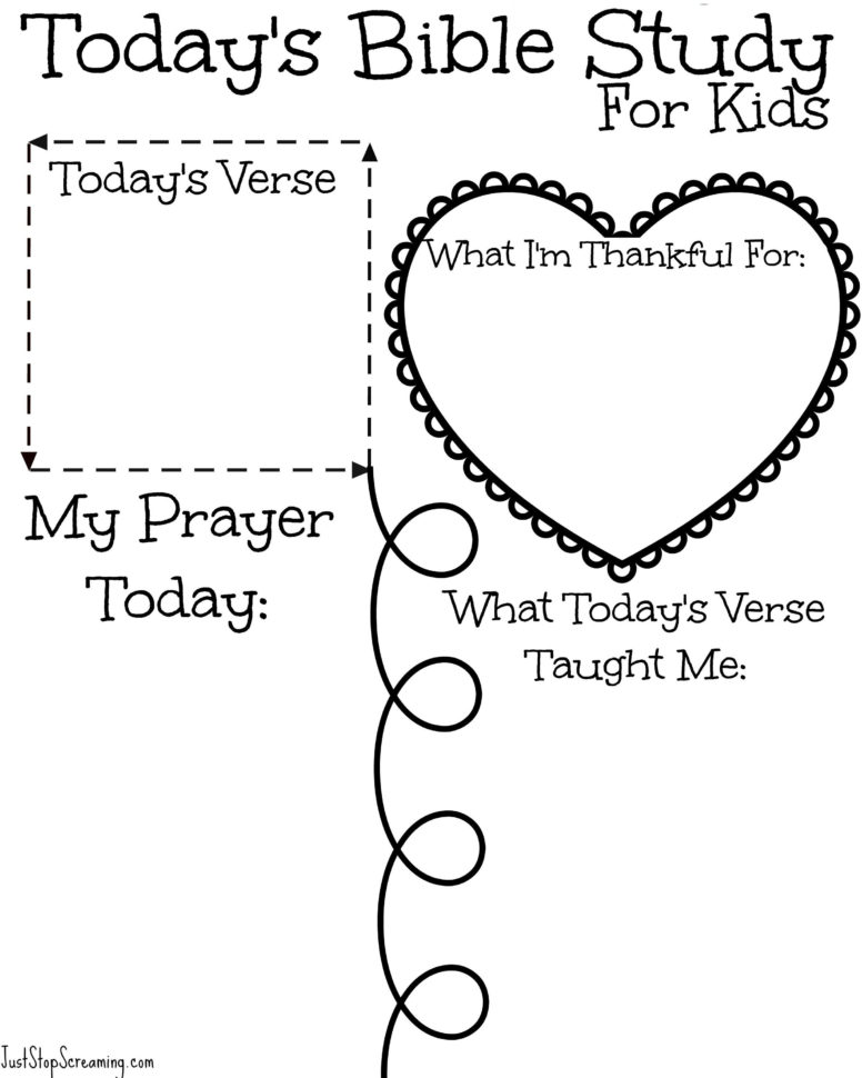 Free Youth Bible Study Worksheets With Printable Lessons For