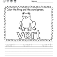 French Colors Worksheet  Free Kindergarten Learning