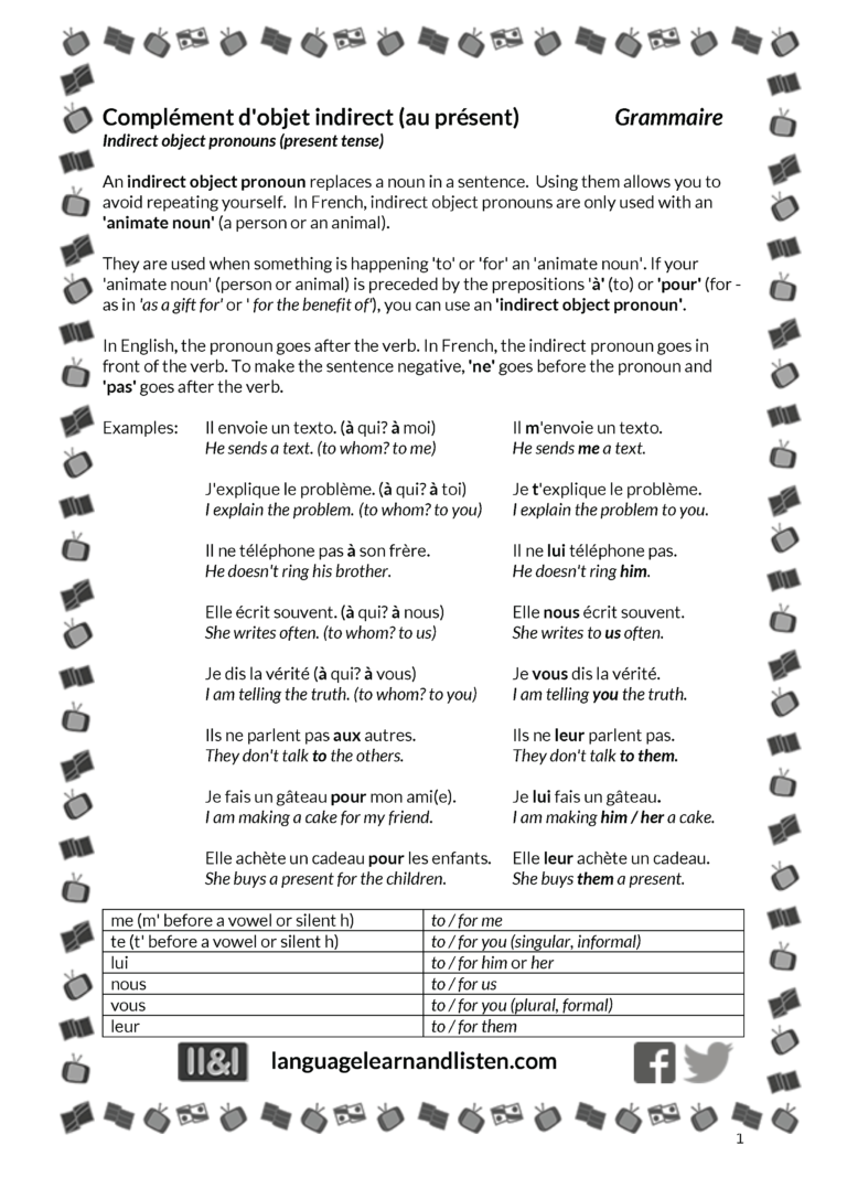 Worksheet 2 Direct Object Pronouns Answer Key Db excel