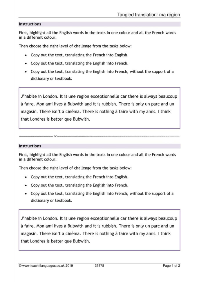 French Language Teaching Resources  Teachit Languages
