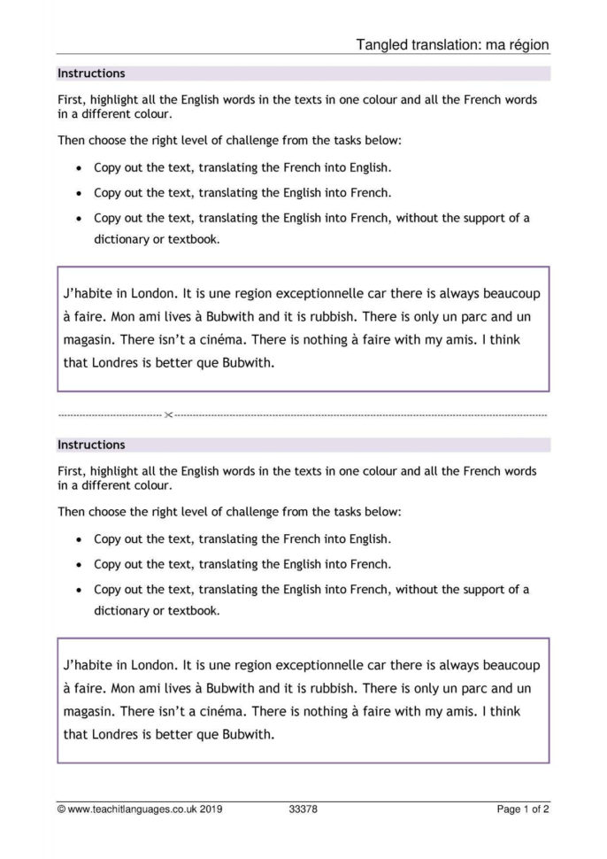 French Language Teaching Resources  Teachit Languages