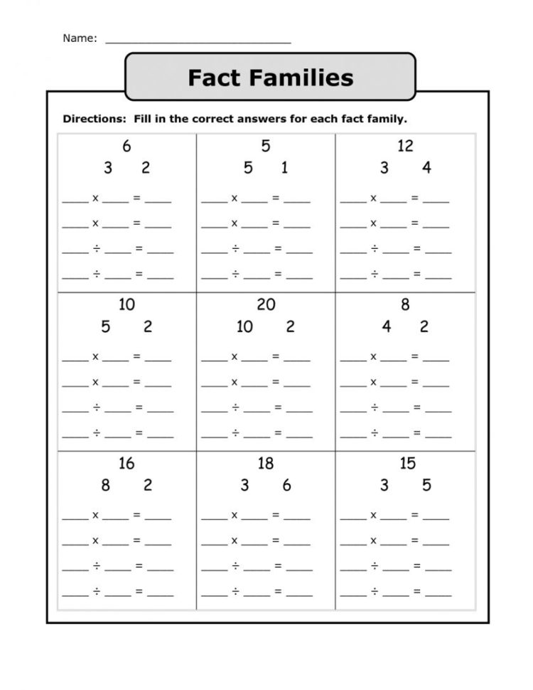 Fresh Fact Family Worksheets For Kindergarten Fun Worksheet Pdf