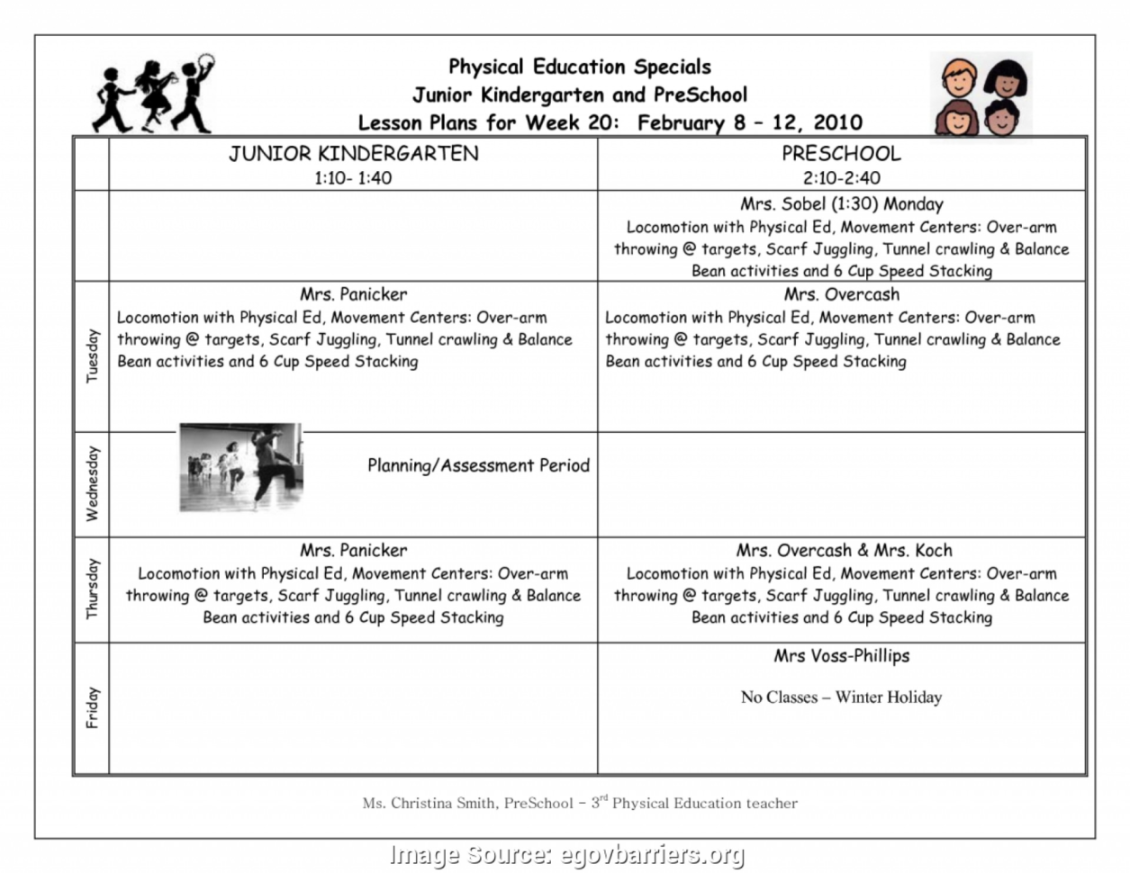 Frightening Lesson Plan  For Physical Education