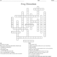 Frog Dissection Crossword  Word