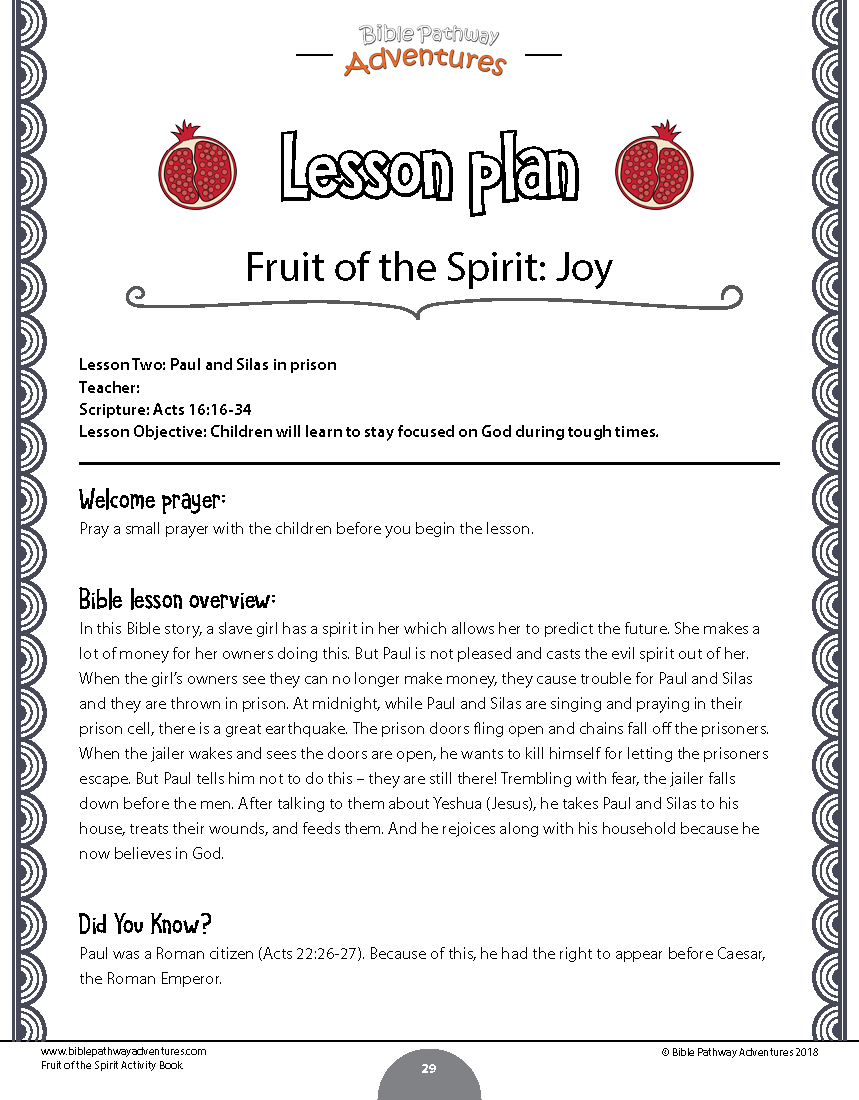 Fruit Of The Spirit Coloring Activity Book – Bible Pathy