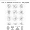 Fruit Of The Spirtgifts Of The Holy Spirit Word Search