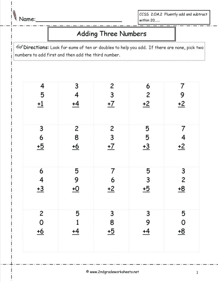 Ft Grade Common Core Math Standards For Printable  Math
