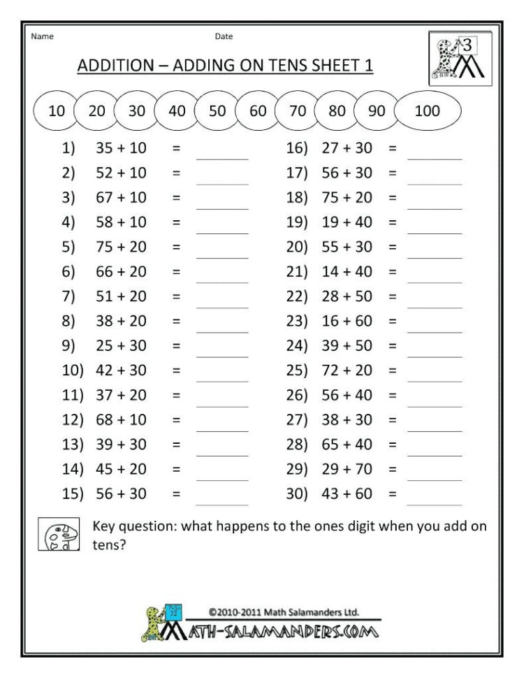 Ft Grade Math Worksheets – Pointeuniformclub